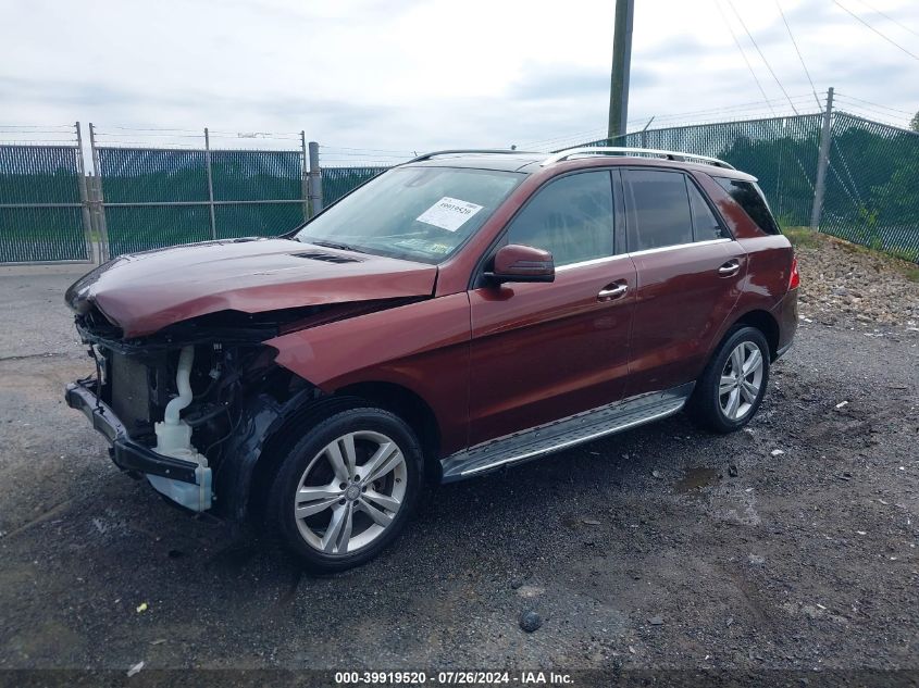 2015 Mercedes-Benz Ml 350 4Matic VIN: 4JGDA5HB0FA501678 Lot: 39919520