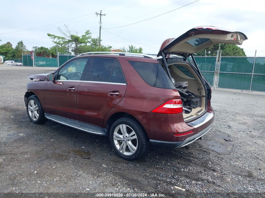 2015 Mercedes-Benz Ml 350 4Matic VIN: 4JGDA5HB0FA501678 Lot: 39919520