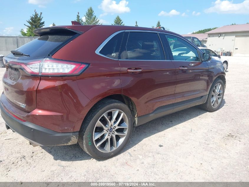 2015 Ford Edge Titanium VIN: 2FMPK4K97FBB80317 Lot: 39919560