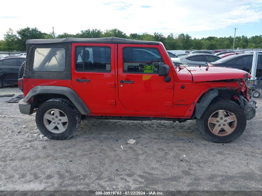2013 Jeep Wrangler Unlimited Sport VIN: 1C4BJWDG8DL706363 Lot: 39919763