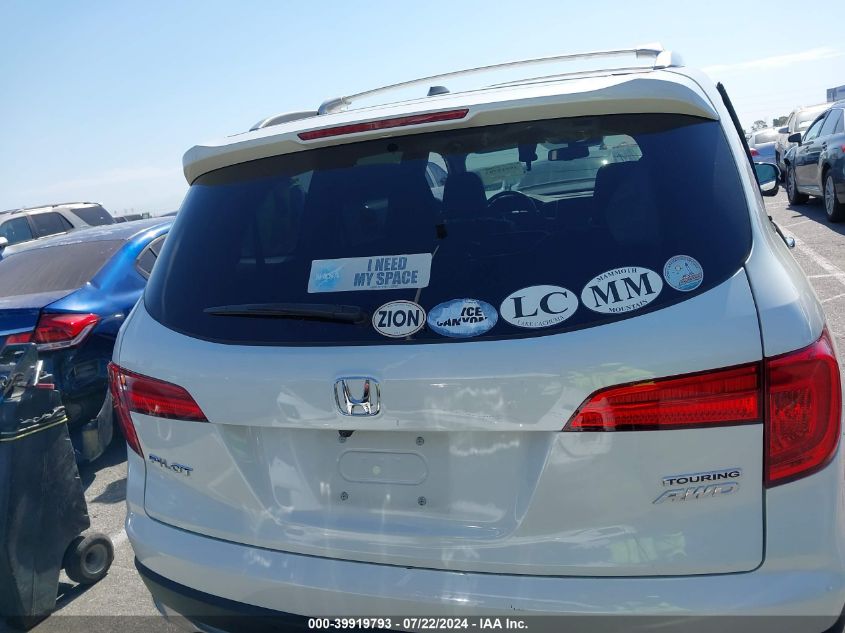 2017 Honda Pilot Touring VIN: 5FNYF6H98HB055168 Lot: 39919793