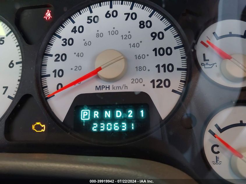 2007 Dodge Ram 1500 Slt VIN: 1D7HA18P47S129760 Lot: 39919942