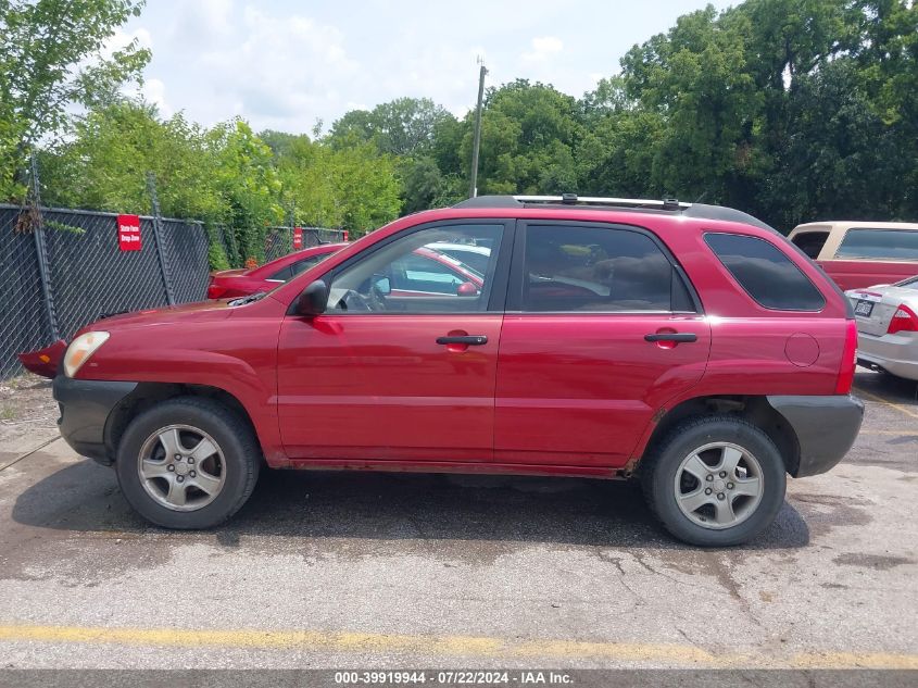 2008 Kia Sportage Lx VIN: KNDJF724787479869 Lot: 39919944