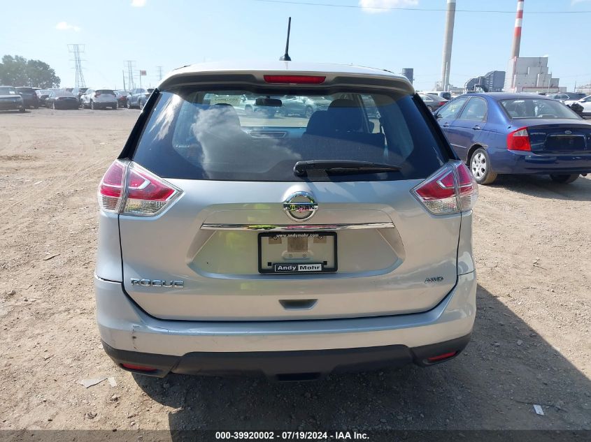 2016 Nissan Rogue S VIN: JN8AT2MV6GW133533 Lot: 39920002