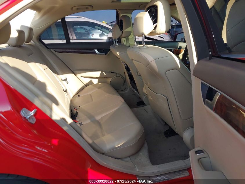 2013 Mercedes-Benz C 250 Luxury/Sport VIN: WDDGF4HB8DR279912 Lot: 39920022