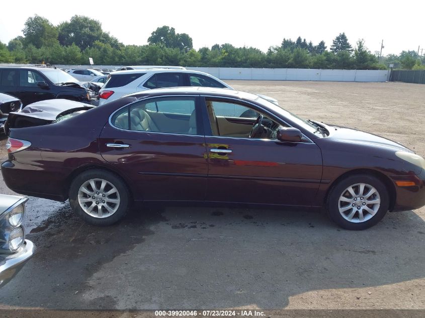 2004 Lexus Es 330 VIN: JTHBA30G645014495 Lot: 39920046