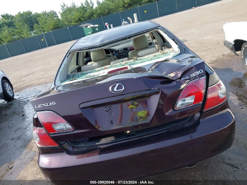2004 Lexus Es 330 VIN: JTHBA30G645014495 Lot: 39920046