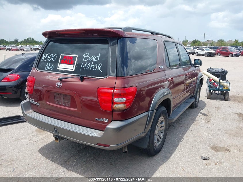 2004 Toyota Sequoia Sr5 V8 VIN: 5TDZT34A74S228521 Lot: 39920116