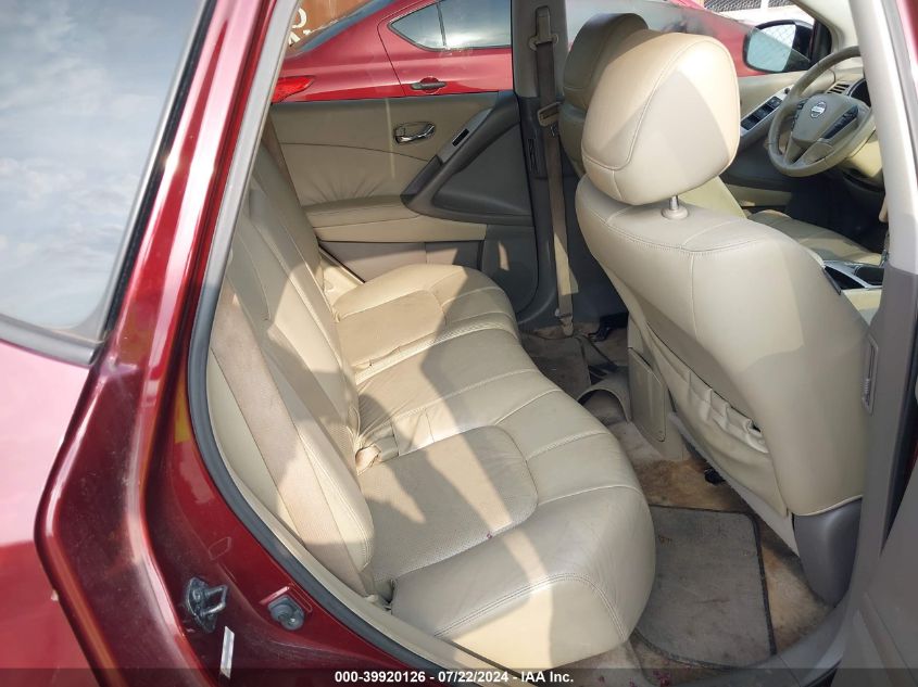 2009 Nissan Murano Sl VIN: JN8AZ18U29W021695 Lot: 39920126