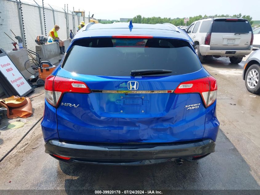 2022 Honda Hr-V Awd Sport VIN: 3CZRU6H19NM717541 Lot: 39920178