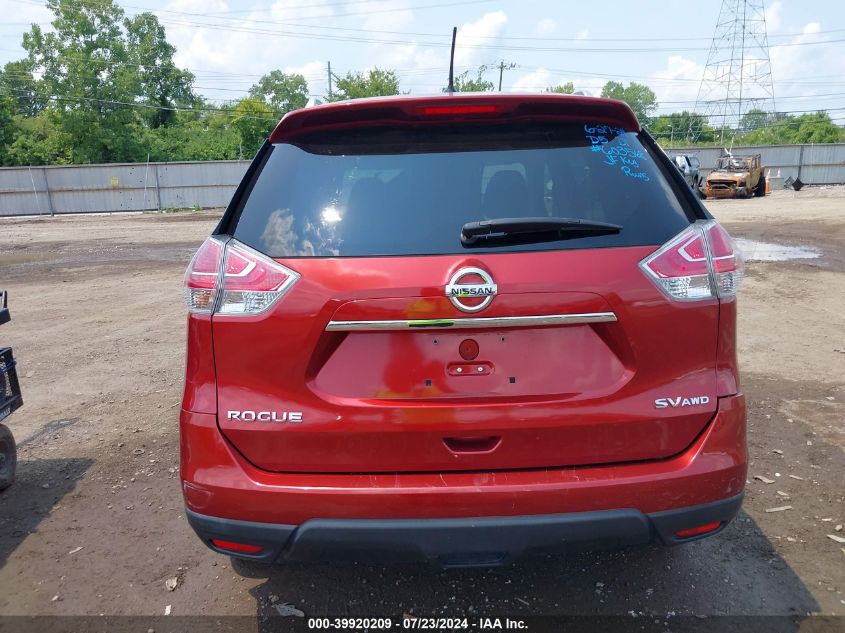 2016 Nissan Rogue Sv VIN: KNMAT2MV1GP603568 Lot: 39920209