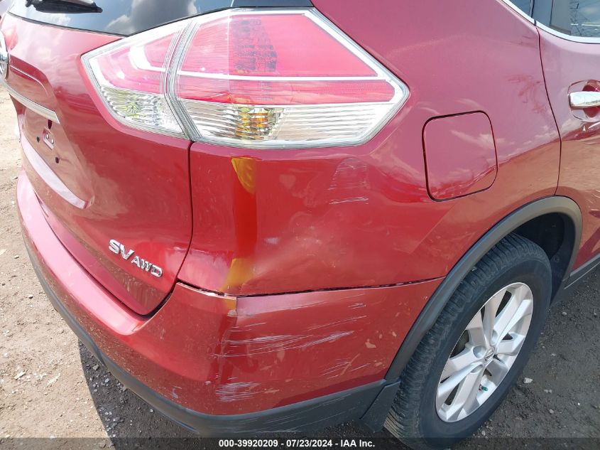 2016 Nissan Rogue Sv VIN: KNMAT2MV1GP603568 Lot: 39920209