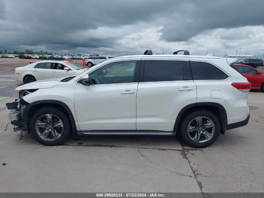 2018 Toyota Highlander Limited Platinum VIN: 5TDYZRFH4JS262354 Lot: 39920233