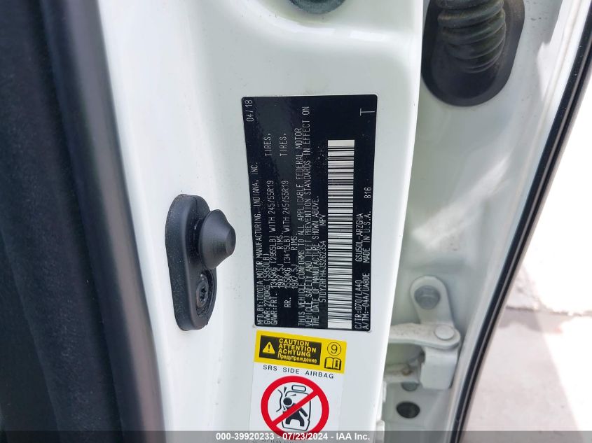 2018 Toyota Highlander Limited Platinum VIN: 5TDYZRFH4JS262354 Lot: 39920233