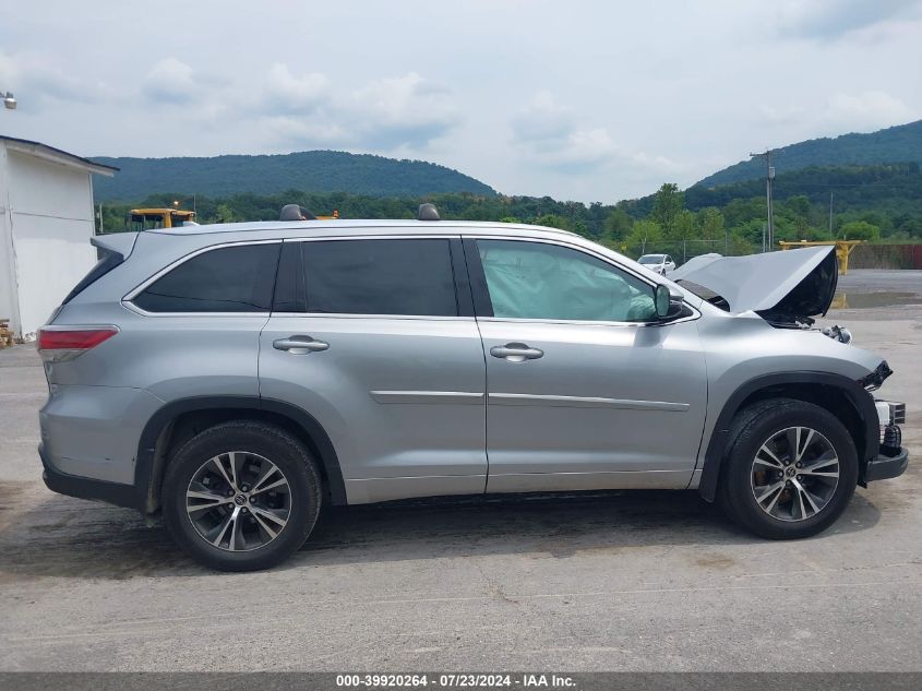 2016 Toyota Highlander Xle V6 VIN: 5TDJKRFH4GS296566 Lot: 39920264