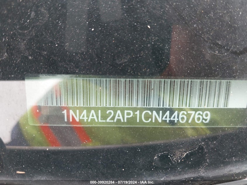 1N4AL2AP1CN446769 2012 Nissan Altima 2.5 S