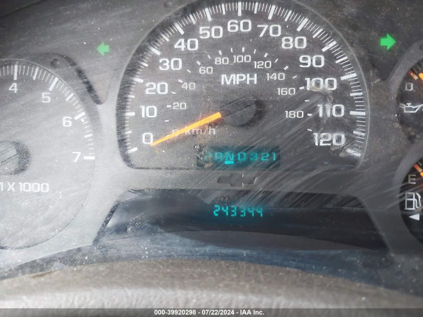 2002 Chevrolet Trailblazer Ls VIN: 1GNDS13S022302756 Lot: 39920298