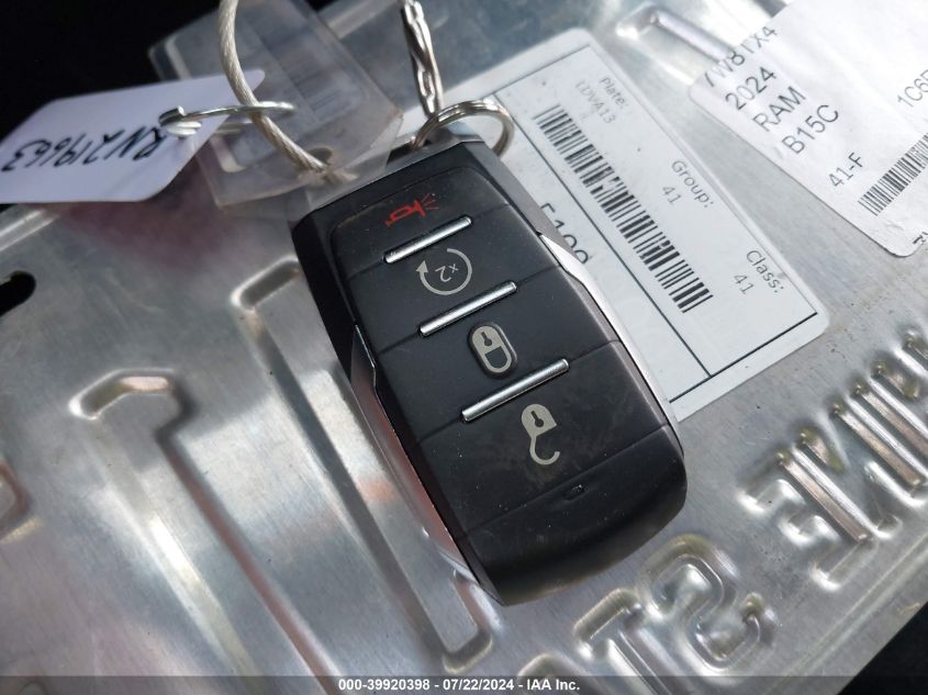 2024 Ram 1500 Laramie 4X2 5'7 Box VIN: 1C6RREJT9RN219663 Lot: 39920398