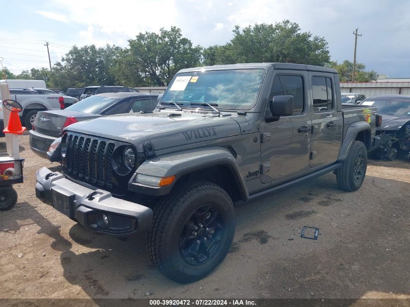 2022 Jeep Gladiator Willys 4X4 VIN: 1C6HJTAGXNL142723 Lot: 39920472