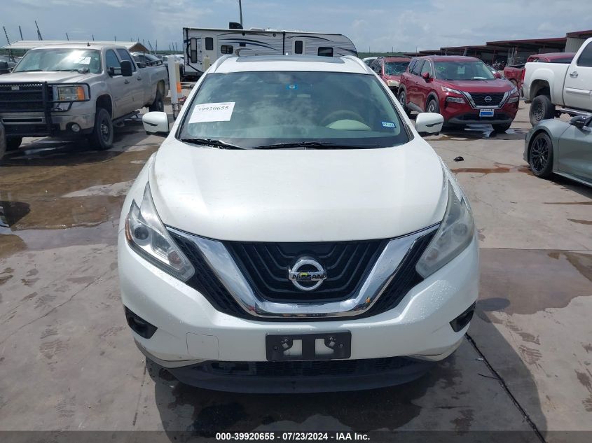 2017 Nissan Murano S/Sl/Sv/Platinum VIN: 5N1AZ2MG4HN102358 Lot: 39920655