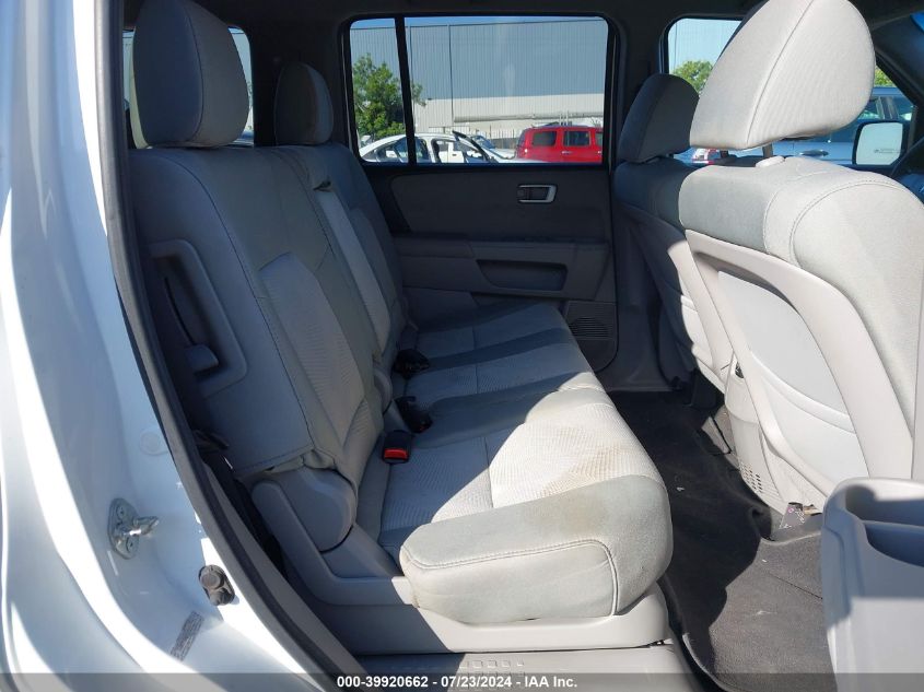 2012 Honda Pilot Lx VIN: 5FNYF4H25CB016375 Lot: 39920662