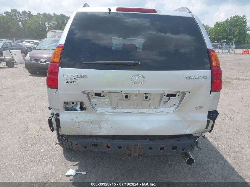 2006 Lexus Gx 470 VIN: JTJBT20X760113880 Lot: 39920715