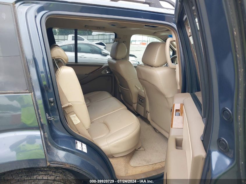 2005 Nissan Pathfinder Le/Se/Xe VIN: 5N1AR18W25C745228 Lot: 39920729