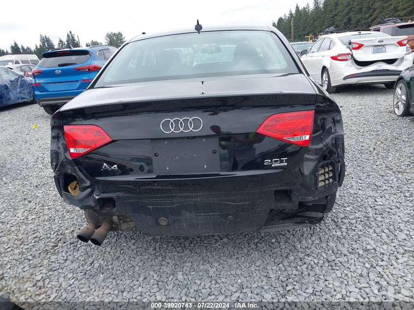 2009 Audi A4 2.0T Premium VIN: WAUMF78K69N036867 Lot: 39920743