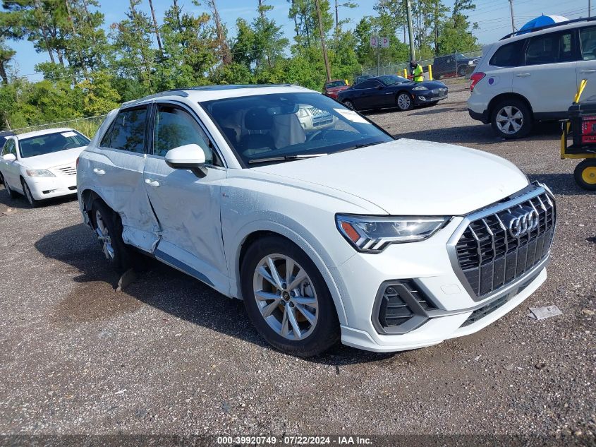 2024 Audi Q3 Premium 45 Tfsi S Line Quattro Tiptronic VIN: WA1DECF31R1092663 Lot: 39920749