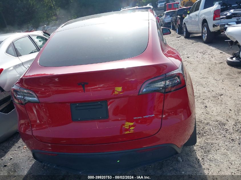 2021 TESLA MODEL Y LONG RANGE DUAL MOTOR ALL-WHEEL DRIVE - 5YJYGDEEXMF265008