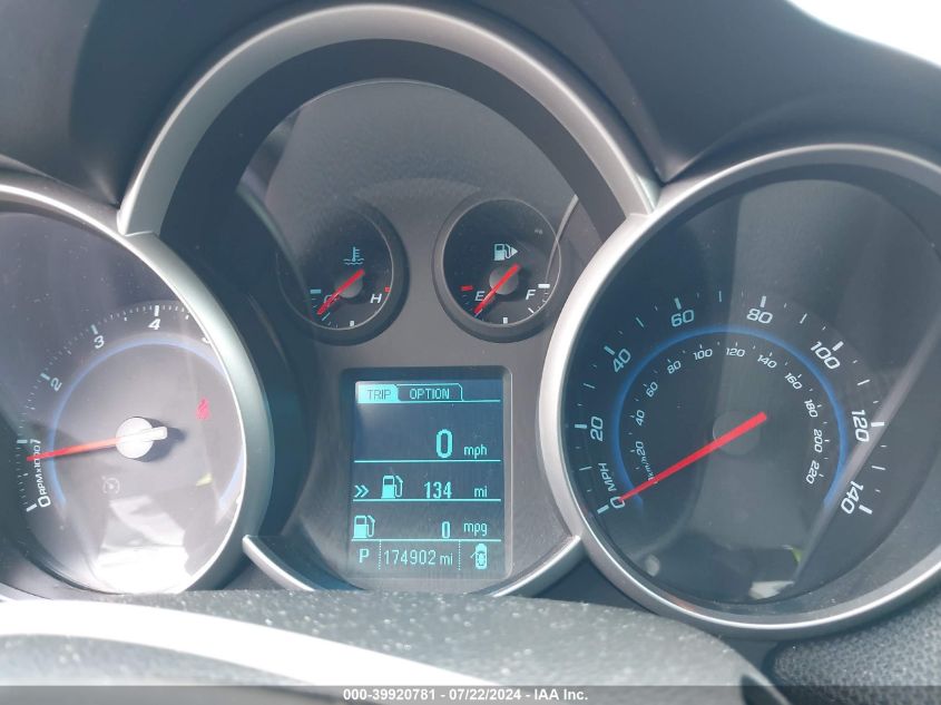 2013 Chevrolet Cruze 1Lt Auto VIN: 1G1PC5SBXD7245797 Lot: 39920781