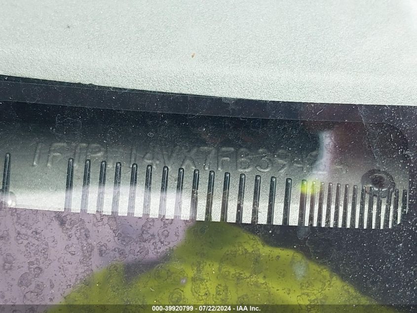 2007 Ford F-150 Fx4/Lariat/Xlt VIN: 1FTPW14VX7FB39424 Lot: 39920799