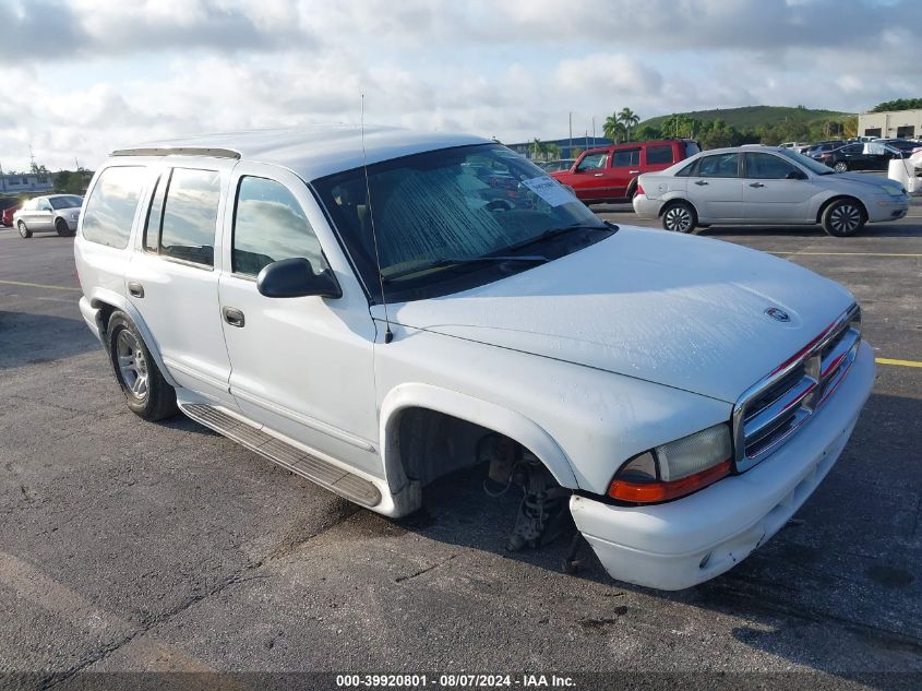 2002 Dodge Durango Slt VIN: 1B4HR48N92F160990 Lot: 39920801