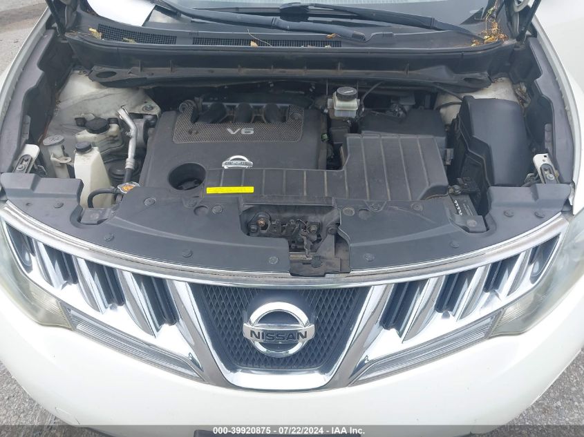 2009 Nissan Murano Sl VIN: JN8AZ18W59W102711 Lot: 39920875