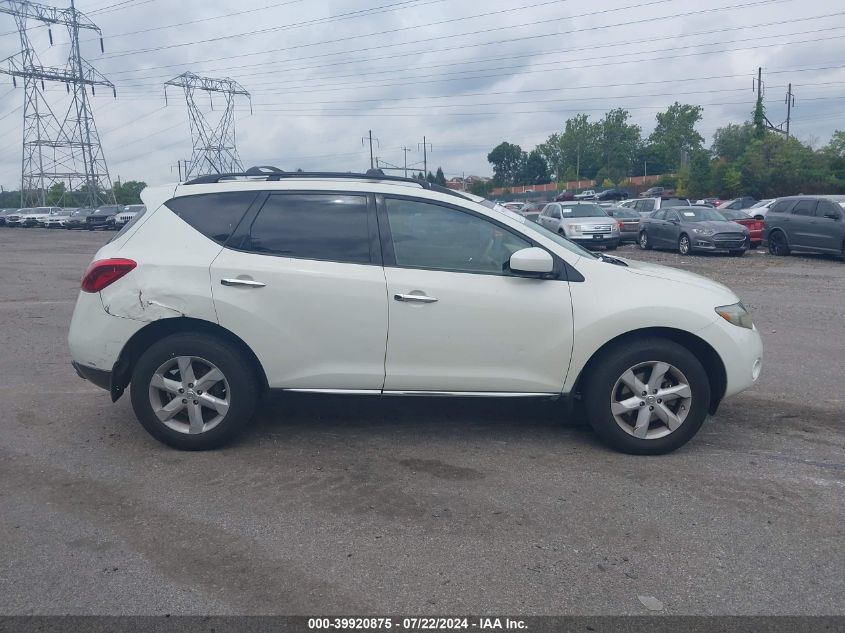 2009 Nissan Murano Sl VIN: JN8AZ18W59W102711 Lot: 39920875