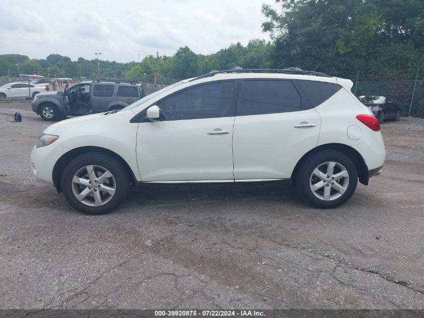 2009 Nissan Murano Sl VIN: JN8AZ18W59W102711 Lot: 39920875