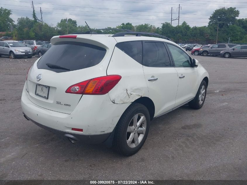 2009 Nissan Murano Sl VIN: JN8AZ18W59W102711 Lot: 39920875