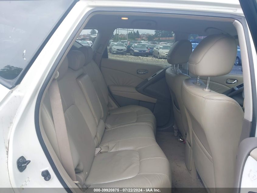 2009 Nissan Murano Sl VIN: JN8AZ18W59W102711 Lot: 39920875