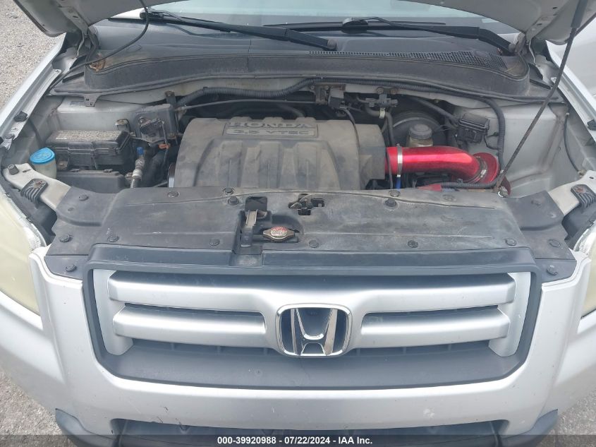 2006 Honda Pilot Ex-L VIN: 2HKYF18666H531506 Lot: 39920988