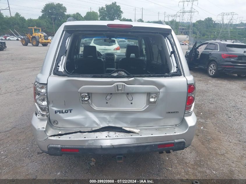 2006 Honda Pilot Ex-L VIN: 2HKYF18666H531506 Lot: 39920988