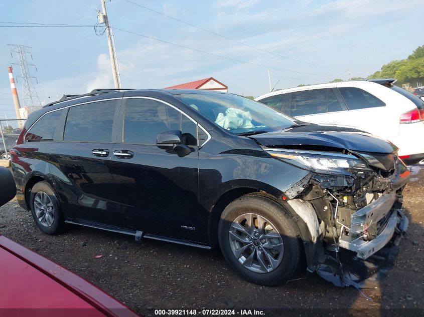 2021 Toyota Sienna Xle VIN: 5TDYRKEC0MS046342 Lot: 39921148