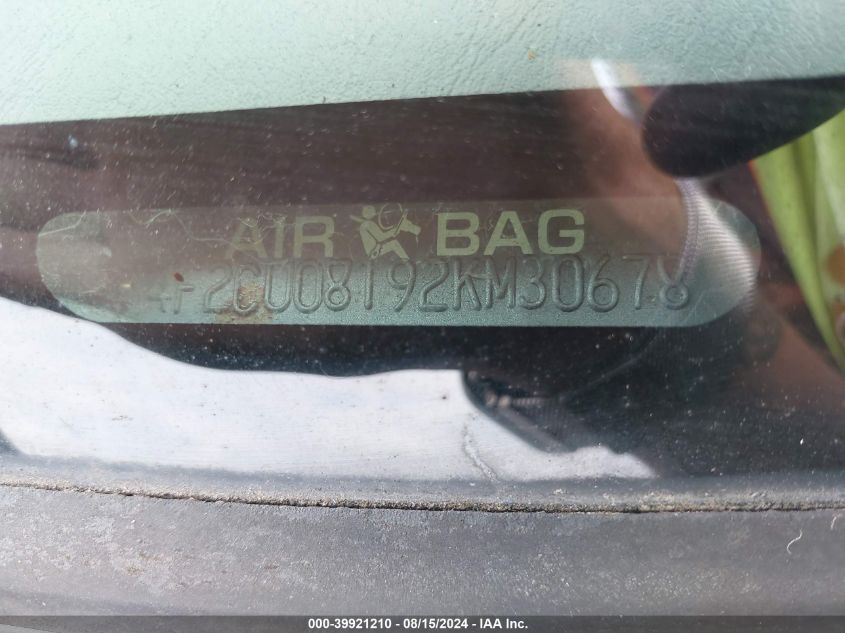 2002 Mazda Tribute Es V6/Lx V6 VIN: 4F2CU08192KM30678 Lot: 39921210