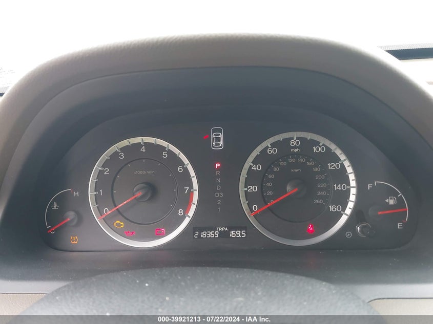 2009 Honda Accord 2.4 Ex-L VIN: 1HGCP268X9A110290 Lot: 39921213