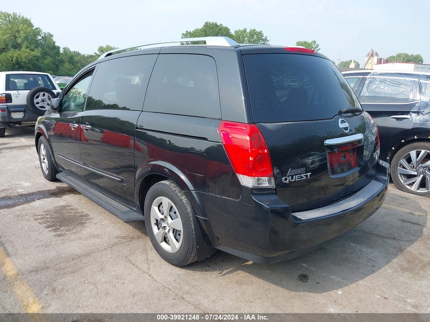2008 Nissan Quest S/Se/Sl VIN: 5N1BV28U58N115488 Lot: 39921248