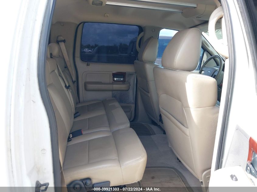 2007 Ford F-150 Lariat/Xlt VIN: 1FTPW12V87KC54744 Lot: 39921303