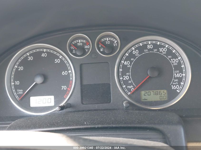 2003 Volkswagen Passat Gls VIN: WVWVD63B63E080826 Lot: 39921340