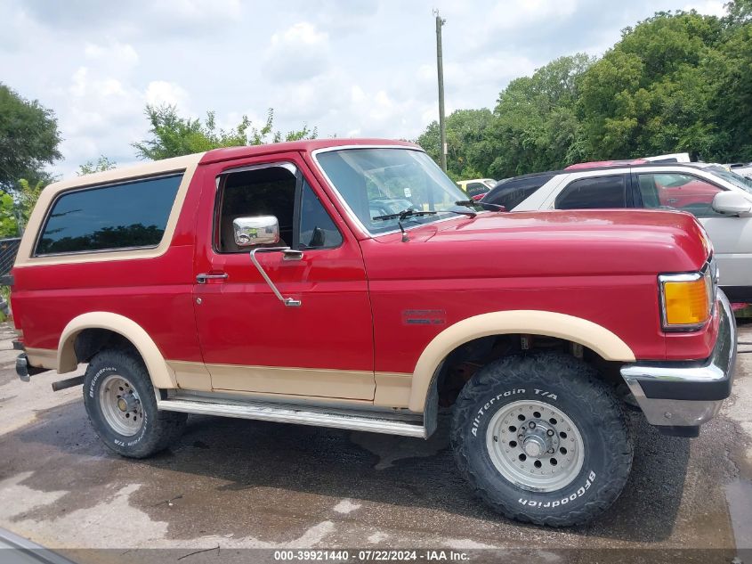 1991 Ford Bronco U100 VIN: 1FMEU15H0MLA12437 Lot: 39921440