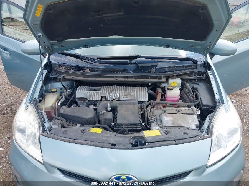 2012 Toyota Prius Three VIN: JTDKN3DU6C1587537 Lot: 39921441