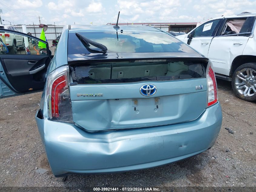 2012 Toyota Prius Three VIN: JTDKN3DU6C1587537 Lot: 39921441