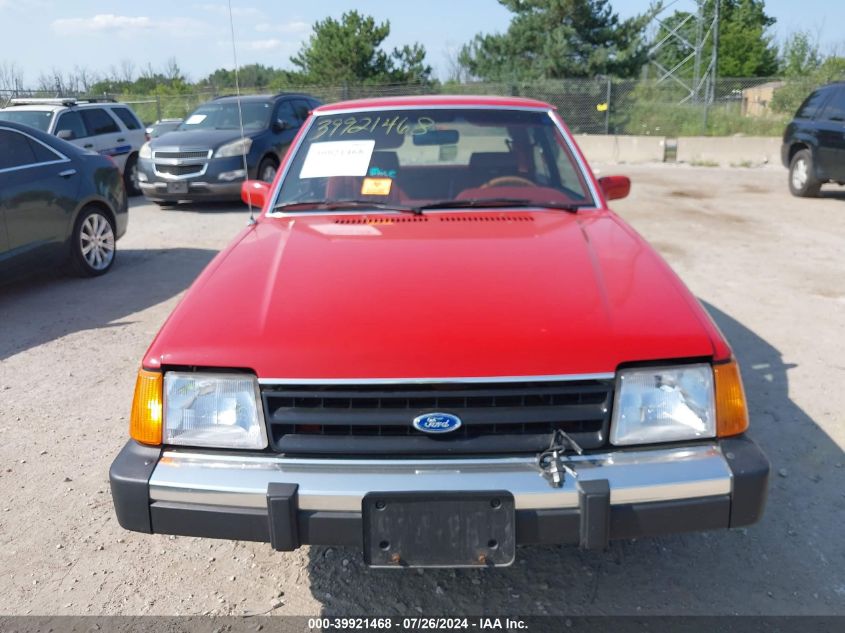 1986 Ford Escort L VIN: 2FABP3192GB167672 Lot: 39921468